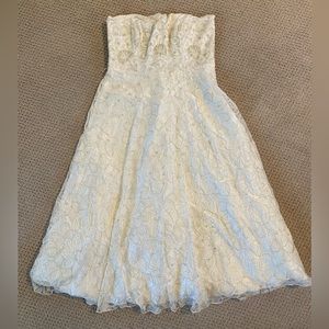 Beautiful lace tea length wedding dress